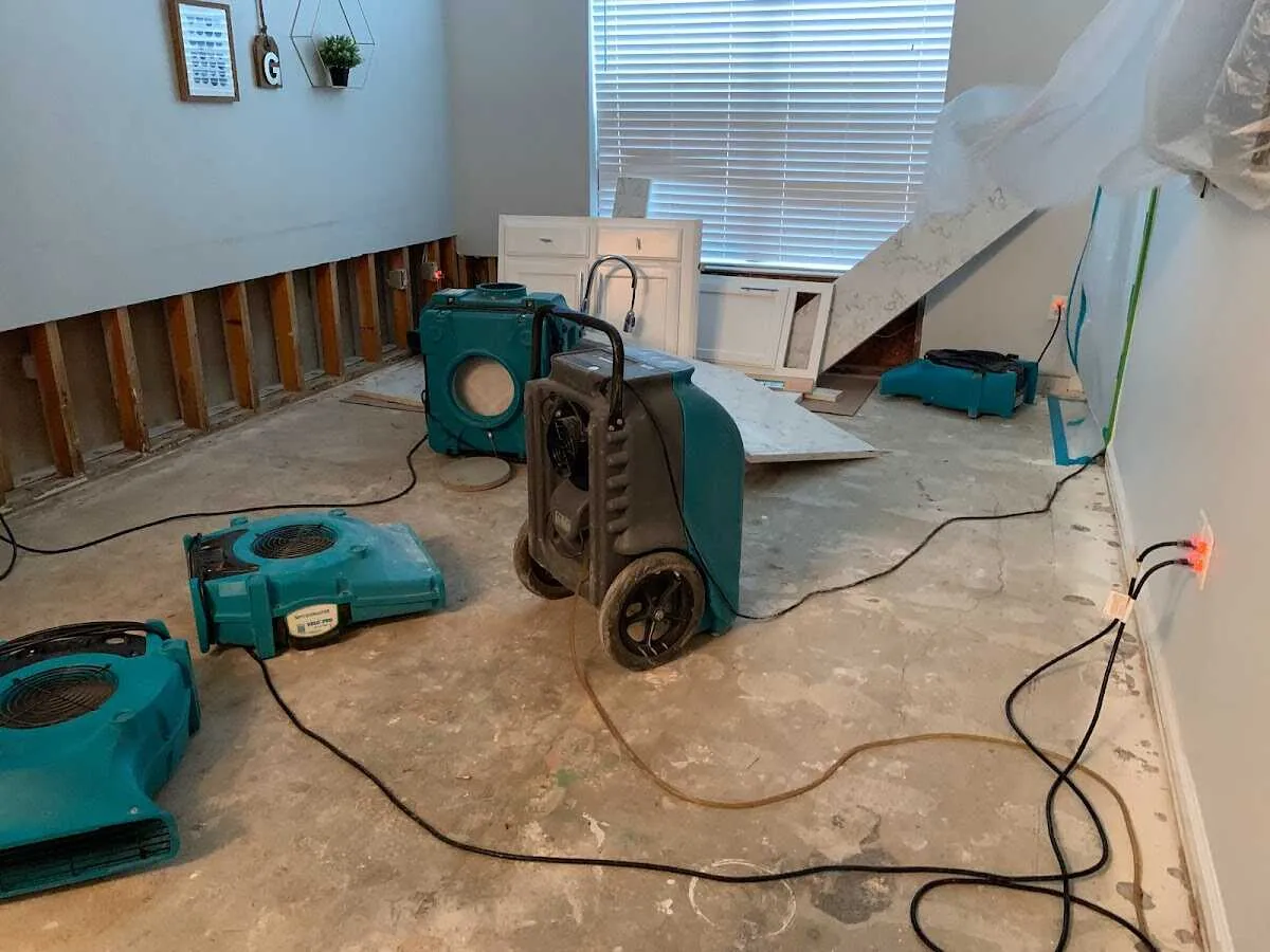 Dehumidifier in flood-cut room for Water Extraction & Removal in Dublin